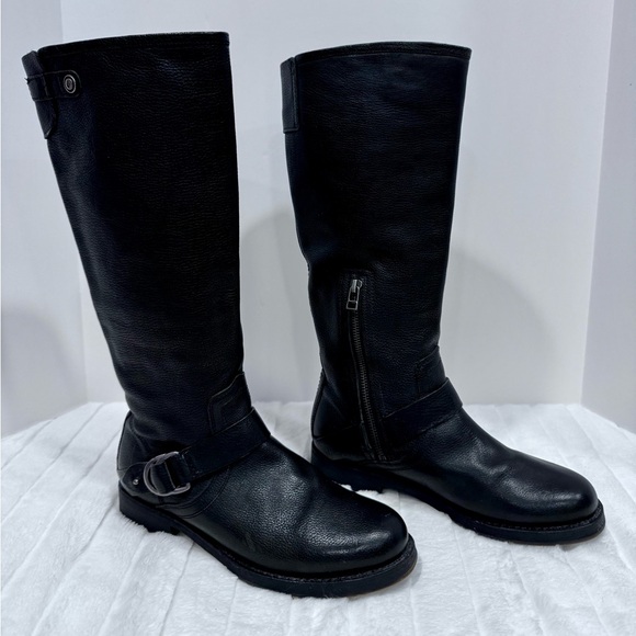 Born Shoes - Born Nahuku Black Leather Mid-Calf Boots | Size 8.5